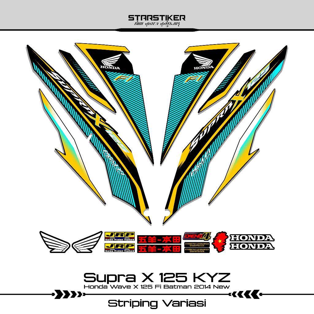 STRIPING SUPRA X 125 FI K126 STIKER STICKER HONDA SUPRA KYZ NEW FI 2014 2018 ORI PRINTING WAVE 125R