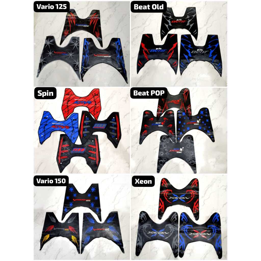 Karpet Karet Moto1 Mio 125 / Mio J / Vario 125 / Vario 150 / Beat old / Spin / Xeon / Beat Pop Merah