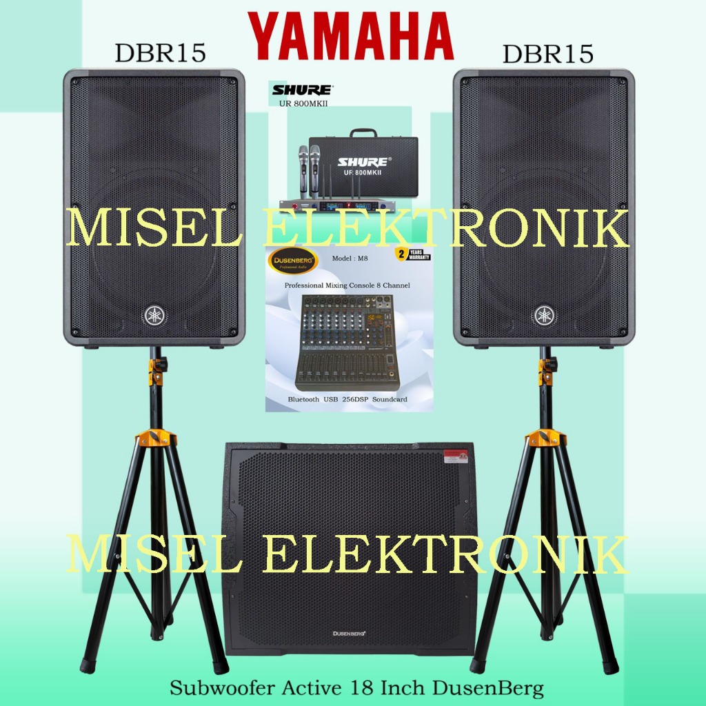 Paket Sound System Indoor Speaker Aktif 15 Inch Yamaha DBR15 Subwoofer 18 Aktif 18 Inch