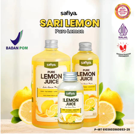 Jus / Sari Lemon Murni Untuk Diet Detox dan Antioksidan