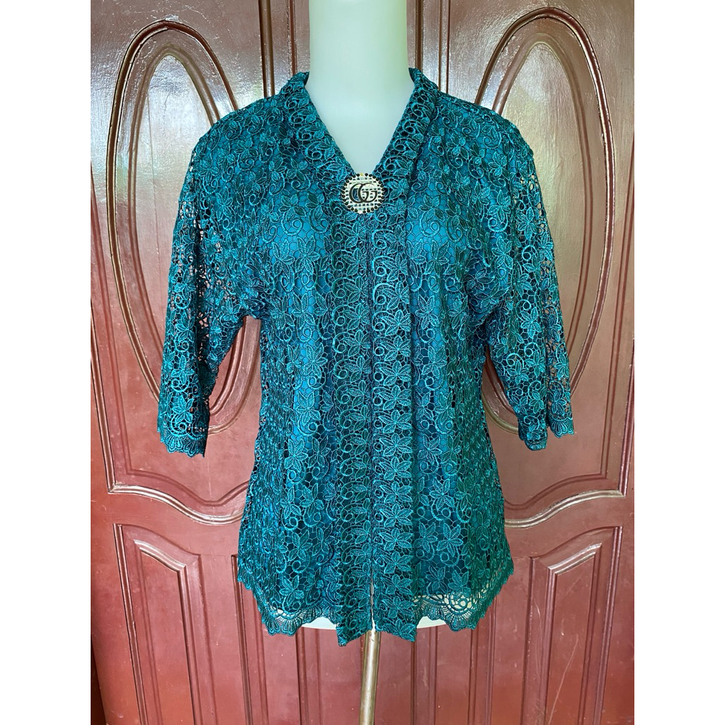 Atasan Blus Brokat Model Kartini Renda Hoki Premium Free bros