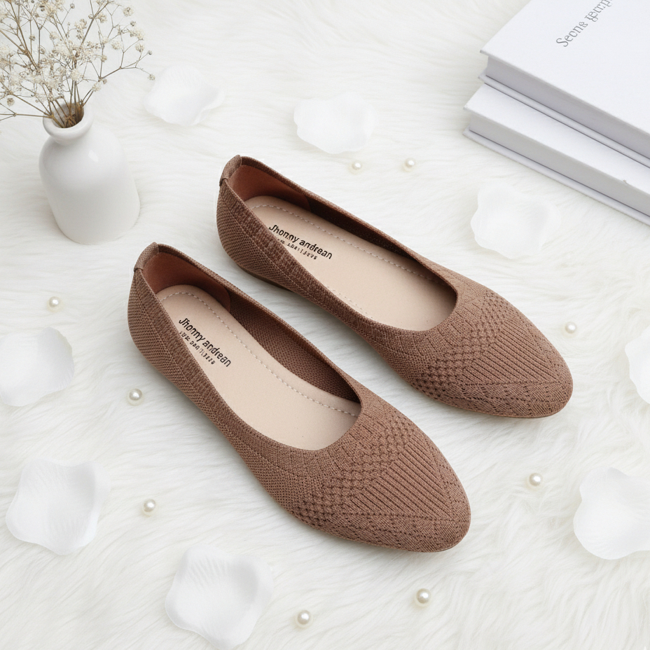 Sepatu Ballet Rajut Import Wanita Terbaru | Flatshoes Wanita