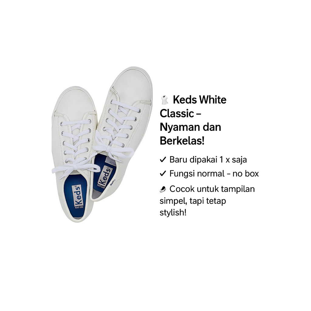 Sepatu Keds Putih size 40