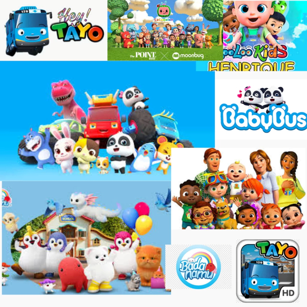 USB FLASHDISK 16GB Lagu Video Anak Balita + Film Anak Cocomelon Pinkfong dll