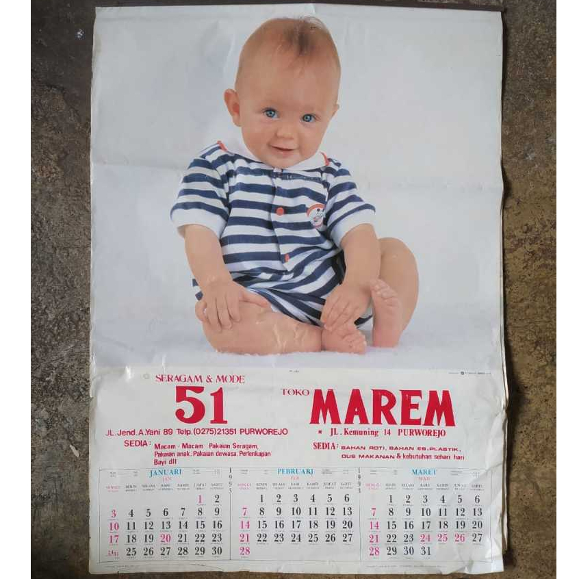 [ TIDAK LENGKAP ] KOLEKSI KALENDER JADUL TAHUN 1993 JULI AGUSTUS SEPTEMBER TIDAK ADA