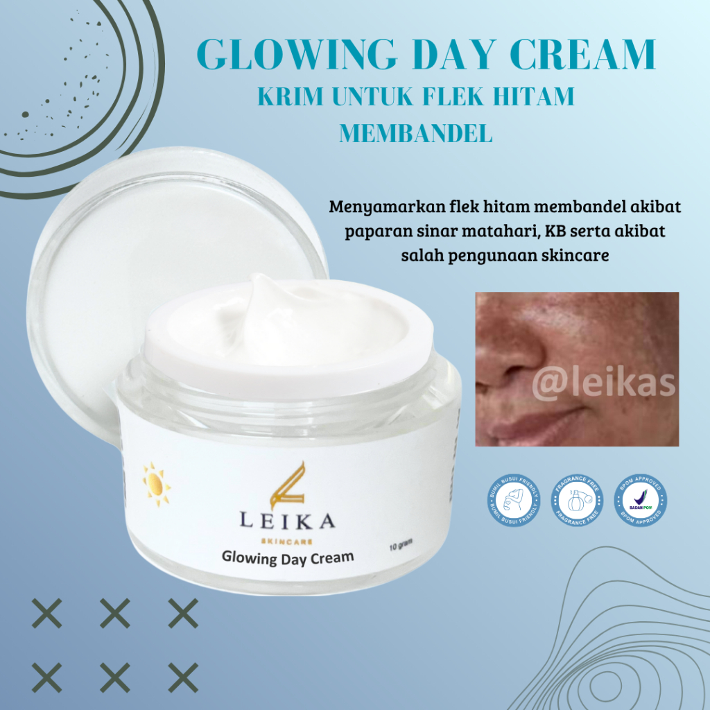 GLOWING DAY CREAM Penghilang Flek Hitam Di Wajah AMPUH Cream Flek Hitam Membandel Krim Untuk Menghil