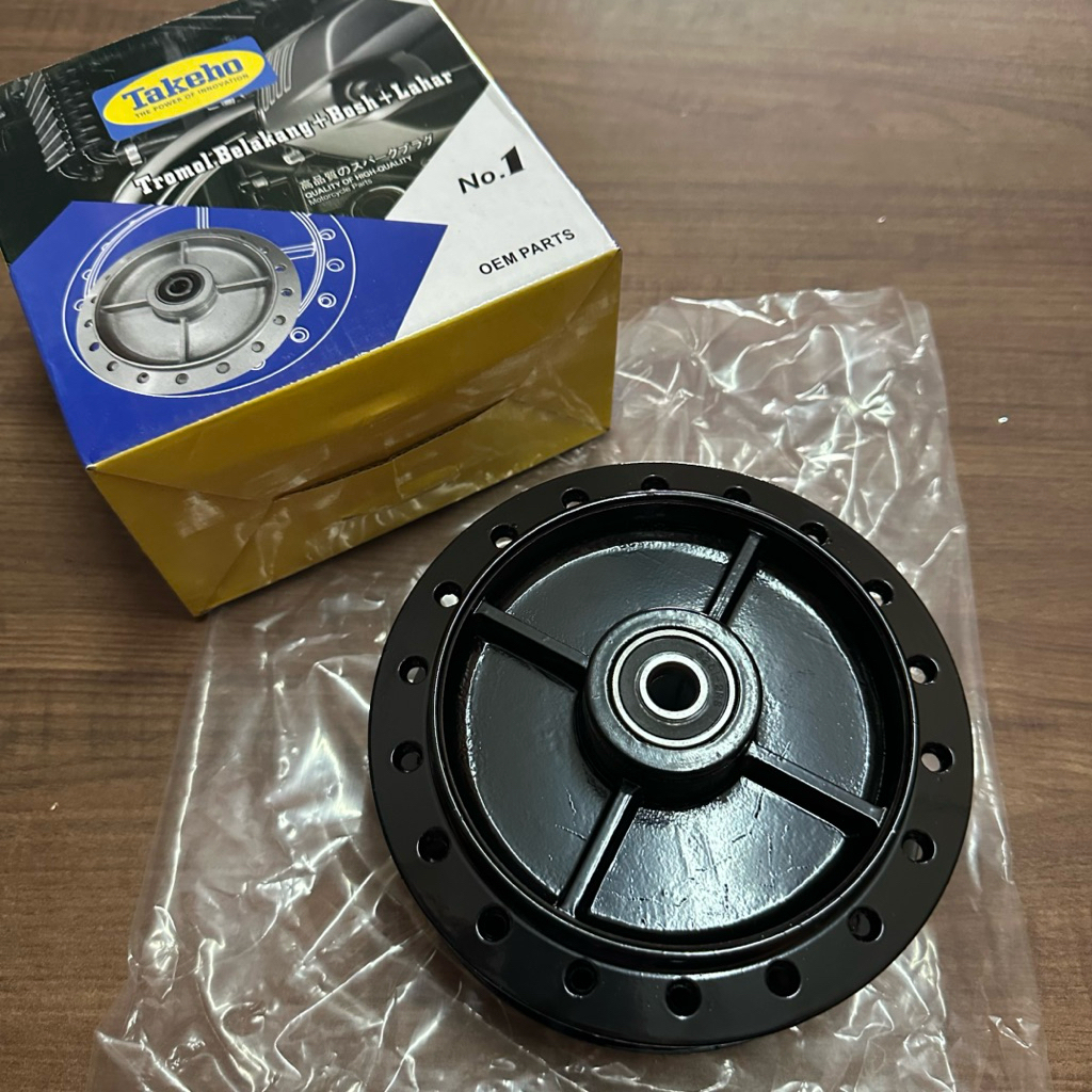 (BLACK) TAKEHO REVO ABSOLUTE TROMOL BELAKANG BOSH BEARING LAHAR LAHER REM MOTOR BLADE 110 KARBU OLD 