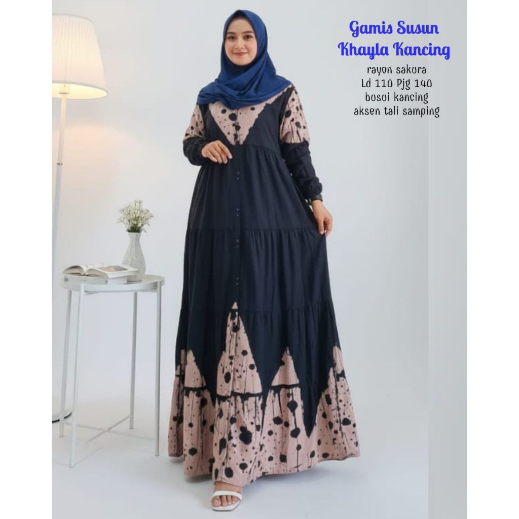 ARIEFA BATIK - GAMIS RAYON CANDI MEKAR | GAMIS CANDI MEKAR TERBARU 2021 | GAMIS KANCING DEPAN BUSUI 