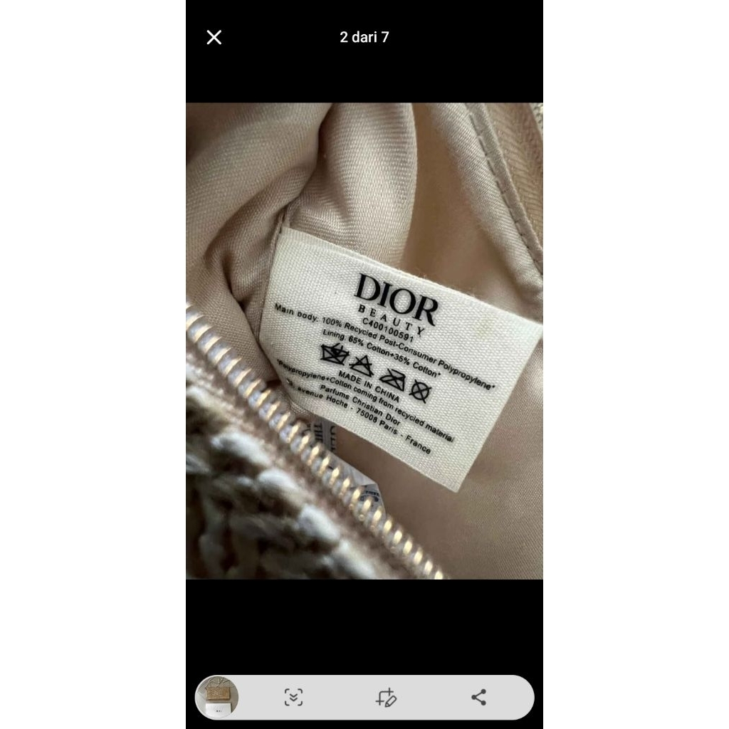 tas slempang dior originaL