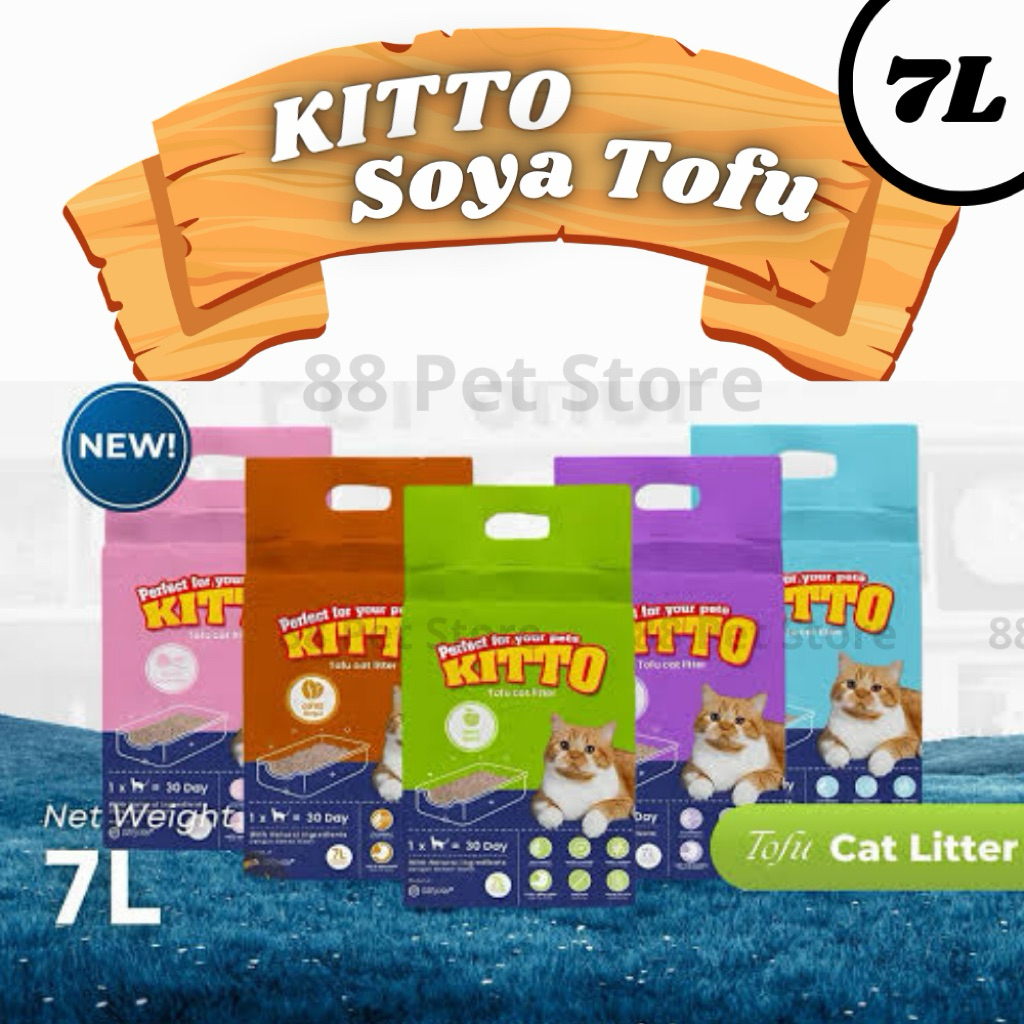 KITTO Soya Tofu 7 Liter / Cat Liter / Pasir Tofu