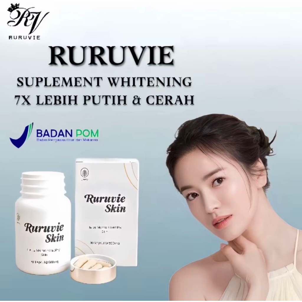 RURUVIE CAPSULE WHITENING | MENCERAHKAN & MEMUTIHKAN KULIT BPOM PEMUTIH BADAN