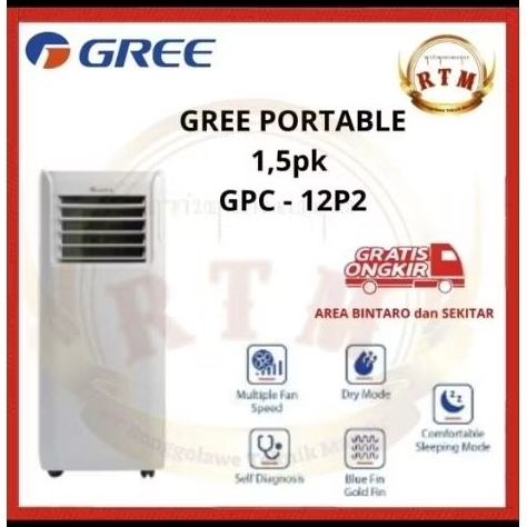 AC GREE PORTABLE 1,5 PK GPC12P2