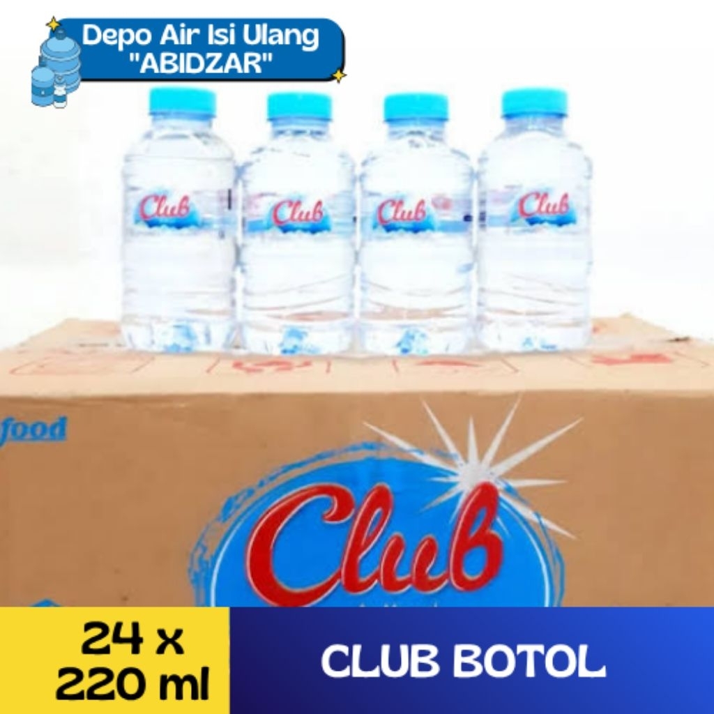 CLUB BOTOL 220ML ( 1 DUS ISI 24 BOTOL ) AIR MINUM CLUB / CLUB AIR MINERAL 220ML