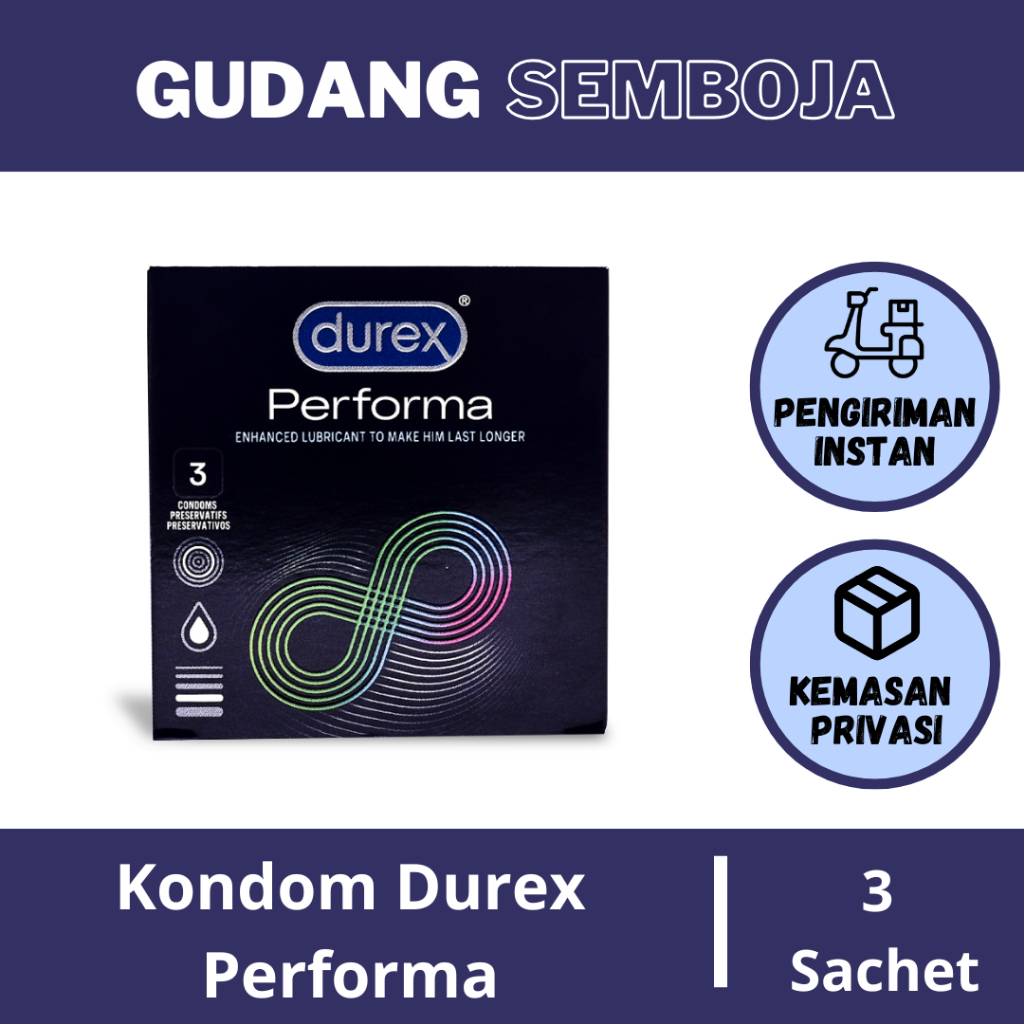 Kondom Durex Performa Isi 3 / Kondom Performa / Alat kontrasepsi