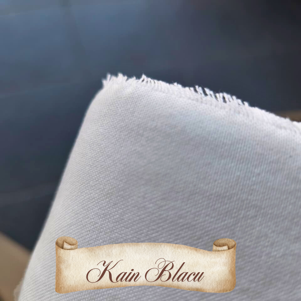 Kain Blacu untuk Sulam - Warna Putih Natural