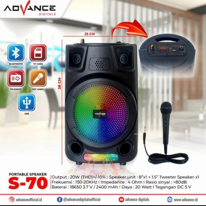SPEAKER ADVANCE S-70 | SPEAKER KARAOKE SUPER BASSS