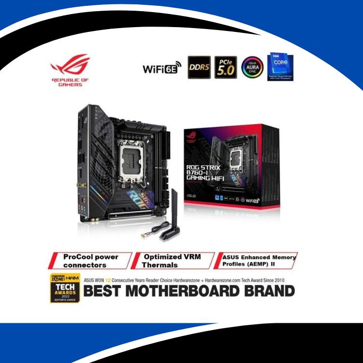 ASUS ROG STRIX B760-I GAMING WIFI | Intel B760 LGA 1700 DDR5 Mini-ITX