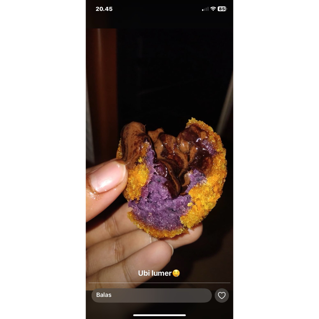 ubi ungu lumer coklat