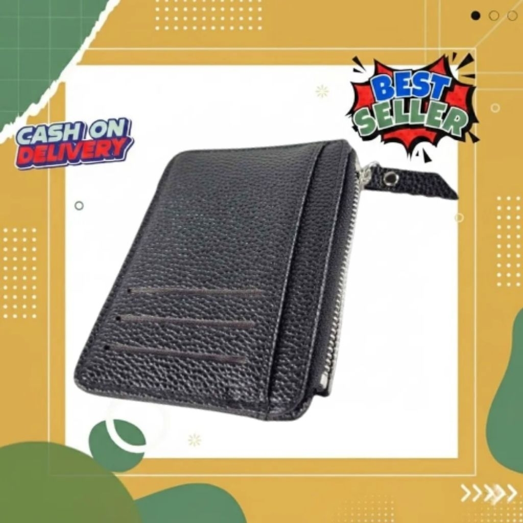 Dompet Kartu Bahan Kulit ID Card Holder Slim Design | Tempat Kartu Nama ATM & Uang | Dompet Tipis Pr