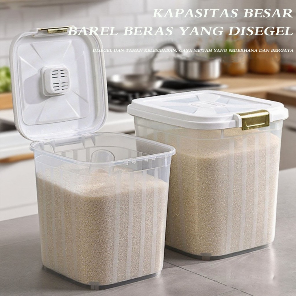 Dispenser Beras Rice Bucket Beras Anti dan Serangga 10kg/25kg Wadah Beras Rice Box Food Grade Seal R