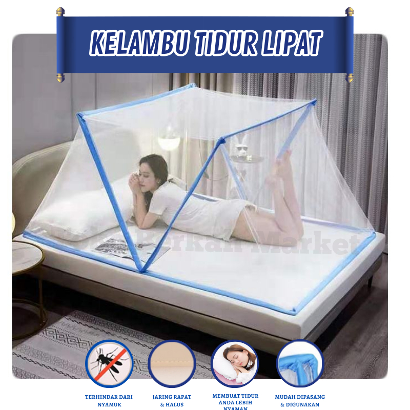 Kelambu Kotak Anti Nyamuk / Kelambu Kotak Lipat Portable Semua Jenis Ukuran / Kelambu Nyamuk Kotak /