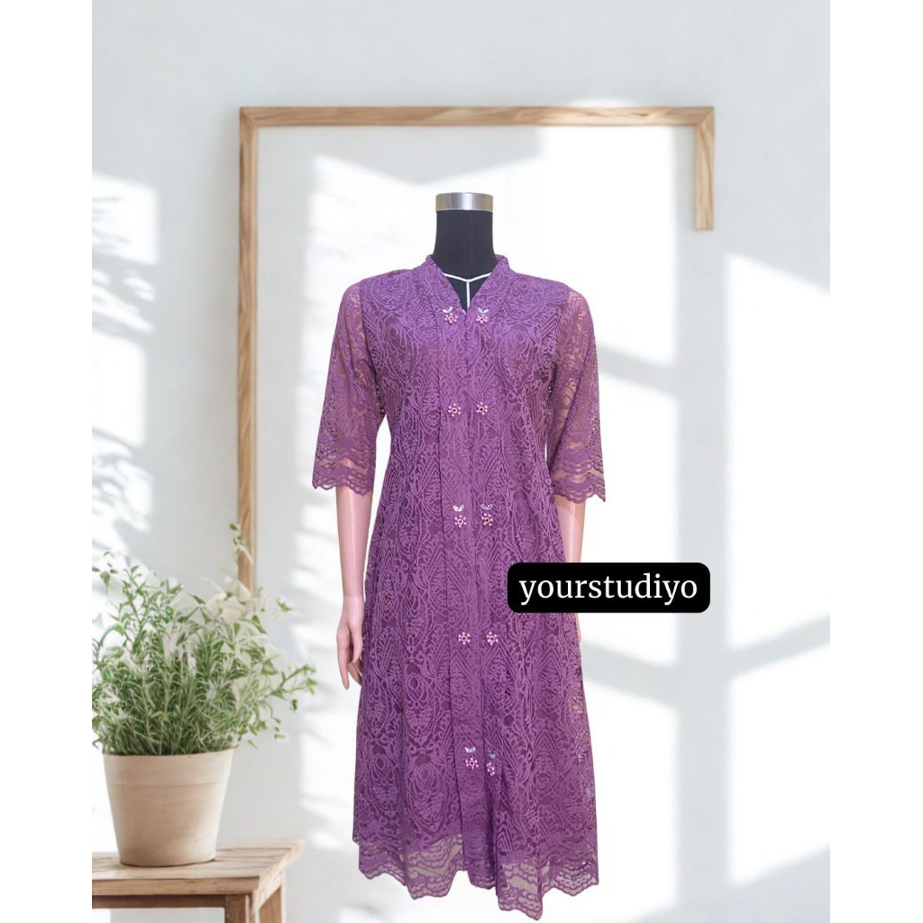 Dress Kartini Terbaru Wanita, Dress Tunik Brokat Wanita Terbaru, Dress Wanita Terlaris, Tunik Brokat