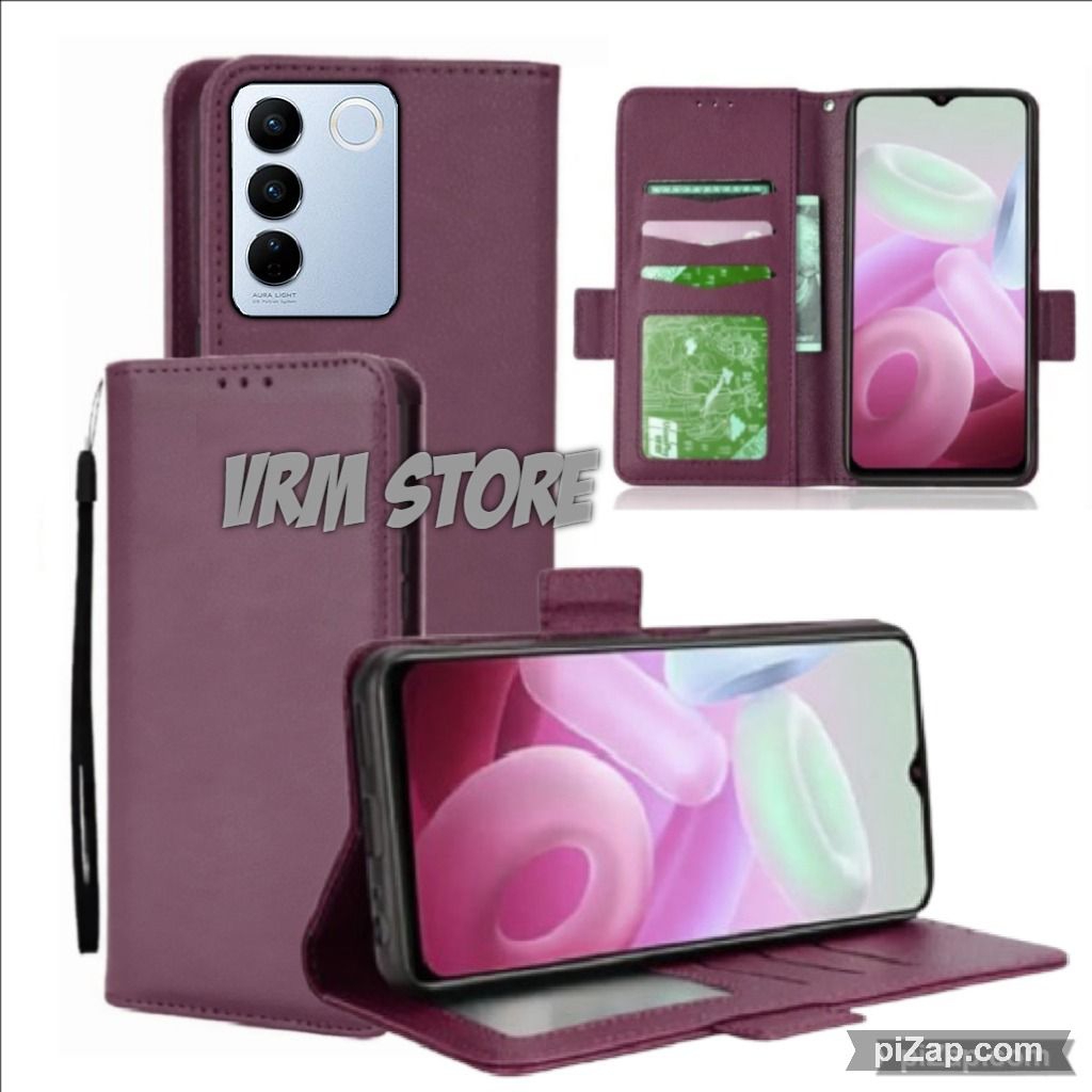 Case Dompet Hp Vivo V27 5G Case Dompet Casing Hp Flip Kulit Case Wallet Leather Cover