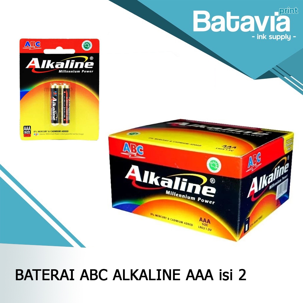 BATERAI ALKALINE AAA ISI 2 | BATERAI ABC ALKALINE A3 1 BOX ISI 24 PAD ( 2x24 )