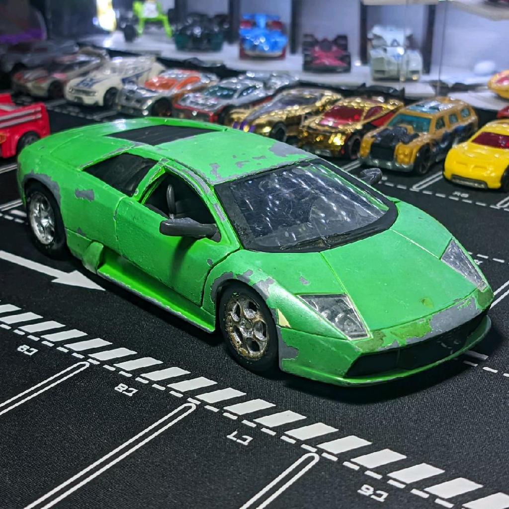 Maisto Lamborghini Murcielago Hijau Loose Junk Diecast Skala 1:24
