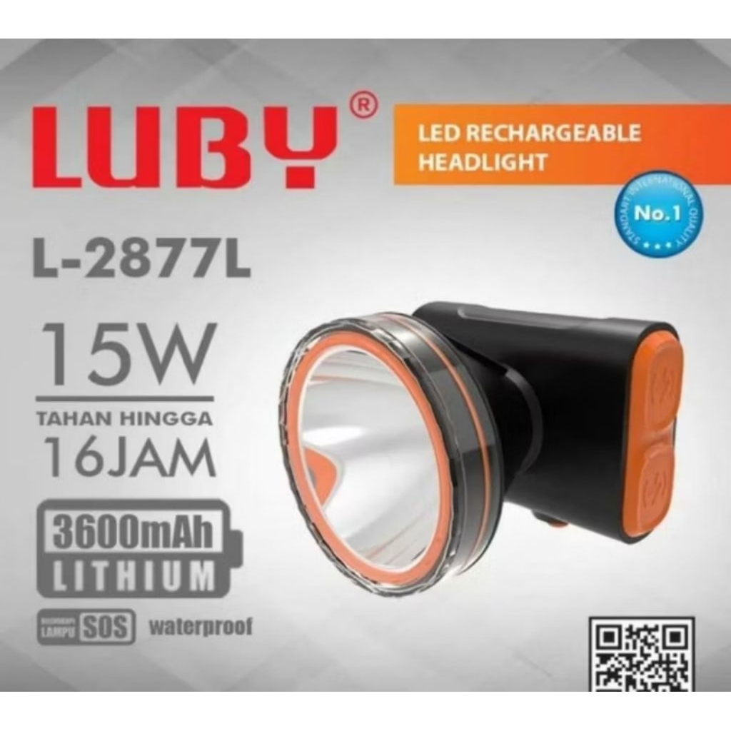Senter Kepala LED 15w Luby