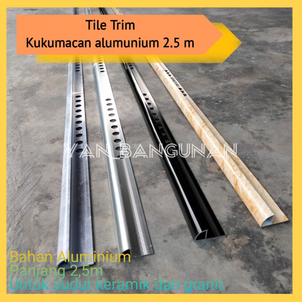 Kuku macan alumunium stainless/ kukumacan tile trim / kukumacan keramik granit