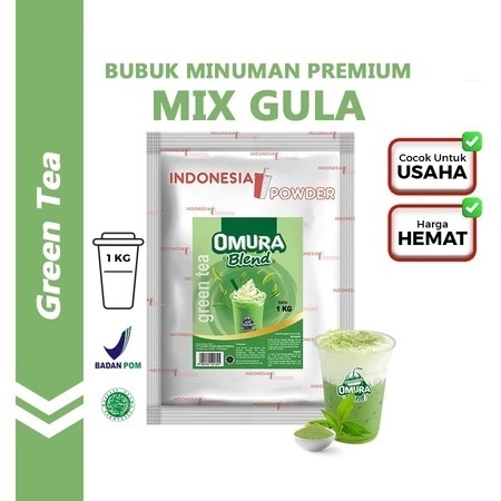 Green Tea 1KG Halal Powder Berkualitas Merk Omura Blend