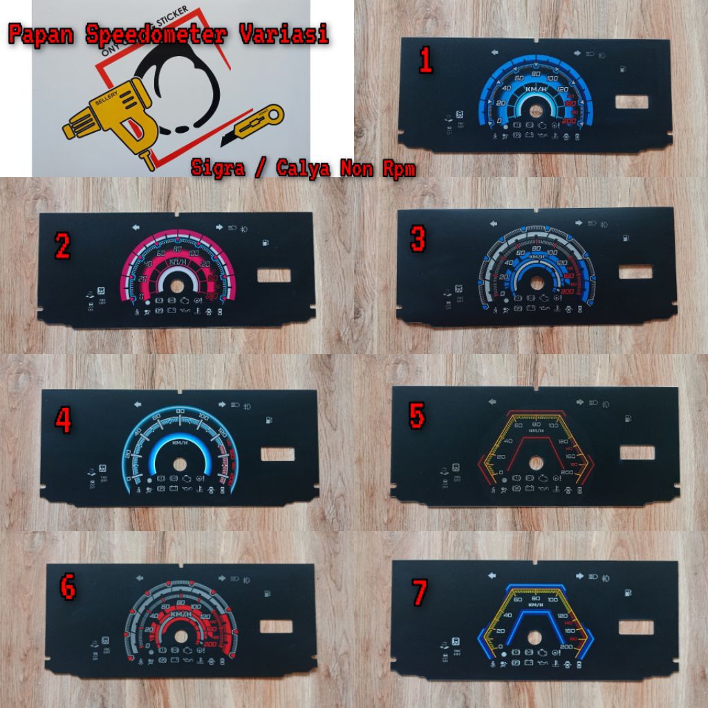 Papan Speedometer Variasi Mobil Sigra/Calya type D+ (Non RPM)
