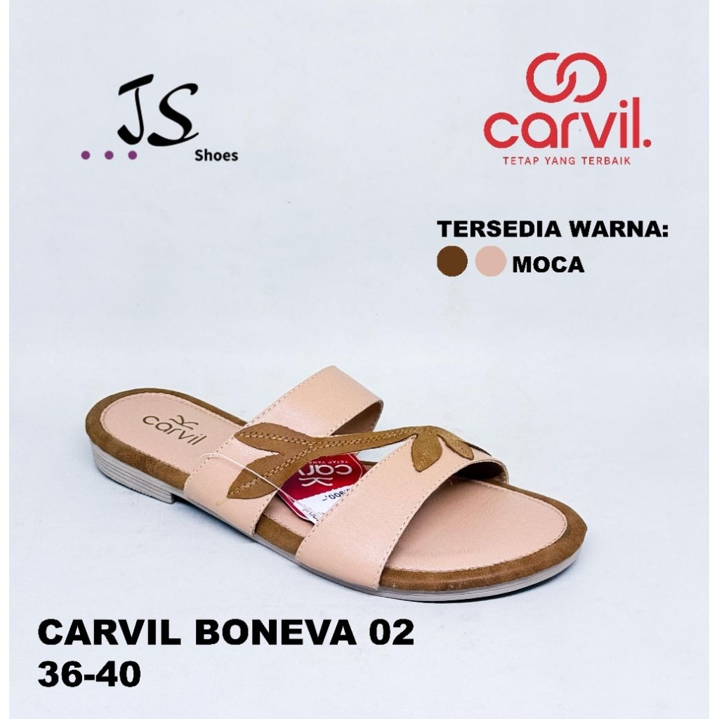 CARVIL BONEVA 02 - SANDAL SLOP CASUAL WANITA DEWASA MERK CARVIL ORIGINAL
