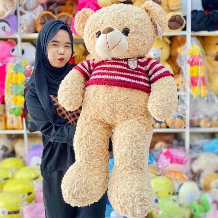 BONEKA JUMBO TEDDY BEAR IMPORT BAJU RAJUT BONEKA MEWAH UKURAN JUMBO BONEKA PREMIUM