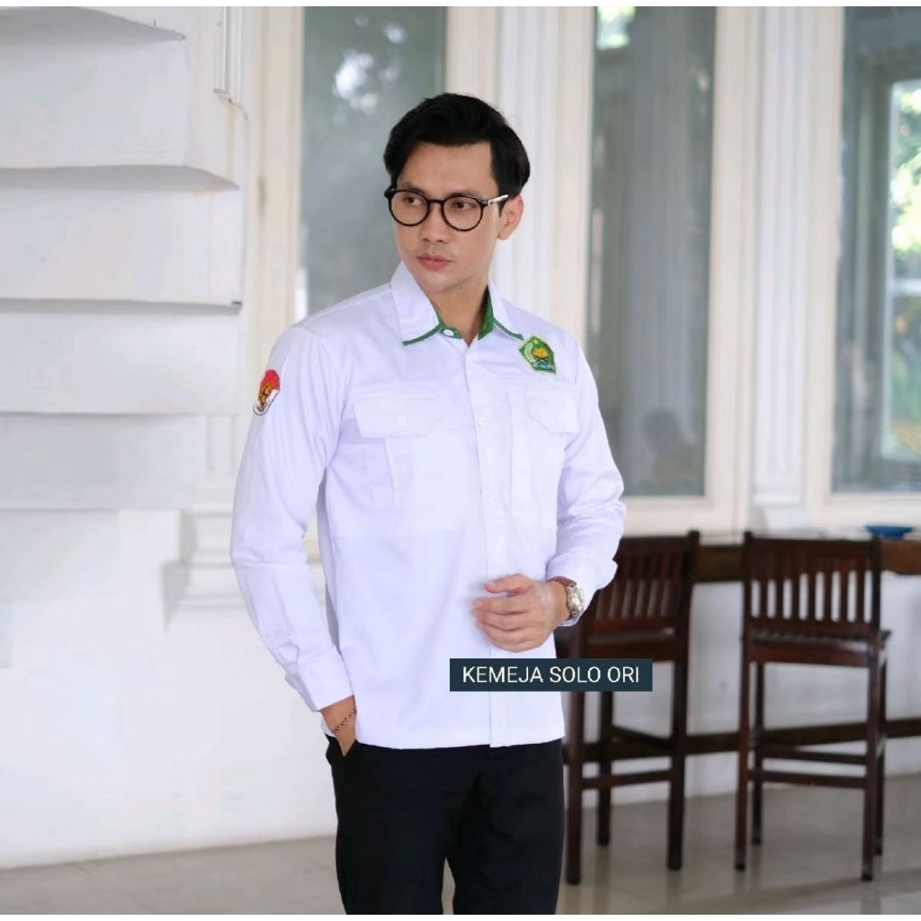Baju PDH kemenag pria terbaru 2025 kemeja kemenag laki-laki terbaru lengan panjang resmi kemeja pdh 