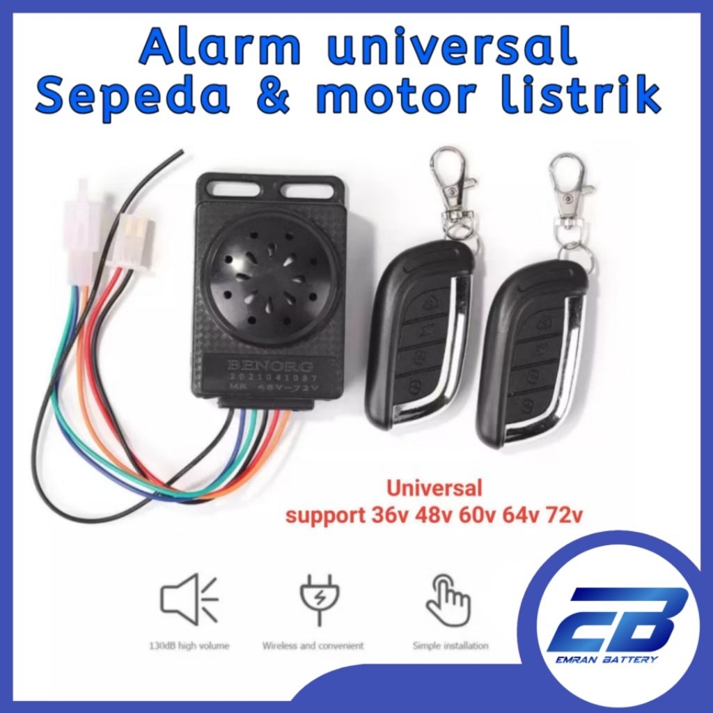 alarm universal sepeda listrik motor listrik 36v -72v