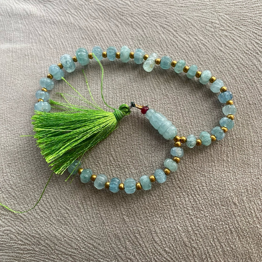 Batu Zamrud Colombia Tasbih Natural Ethiopian Emerald Beryl Jamrud Tasbih