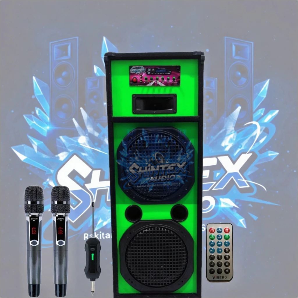 sound system speaker aktif rakitan full bass 15 inch double speaker aktif subwoofer 15 inch double