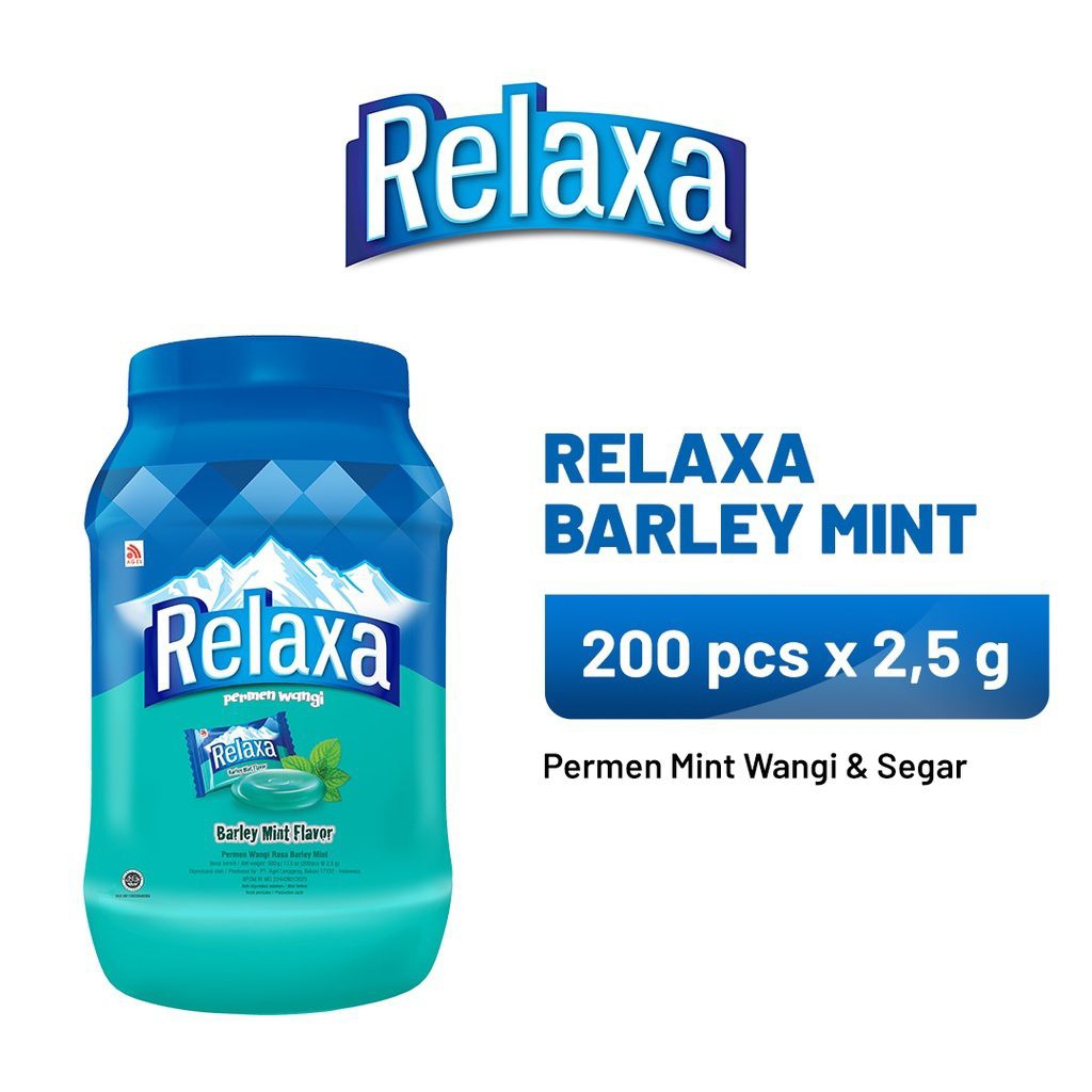 PERMEN RELAXA BARLEY PERMEN WANGI TOPLES ISI 200 BUTIR
