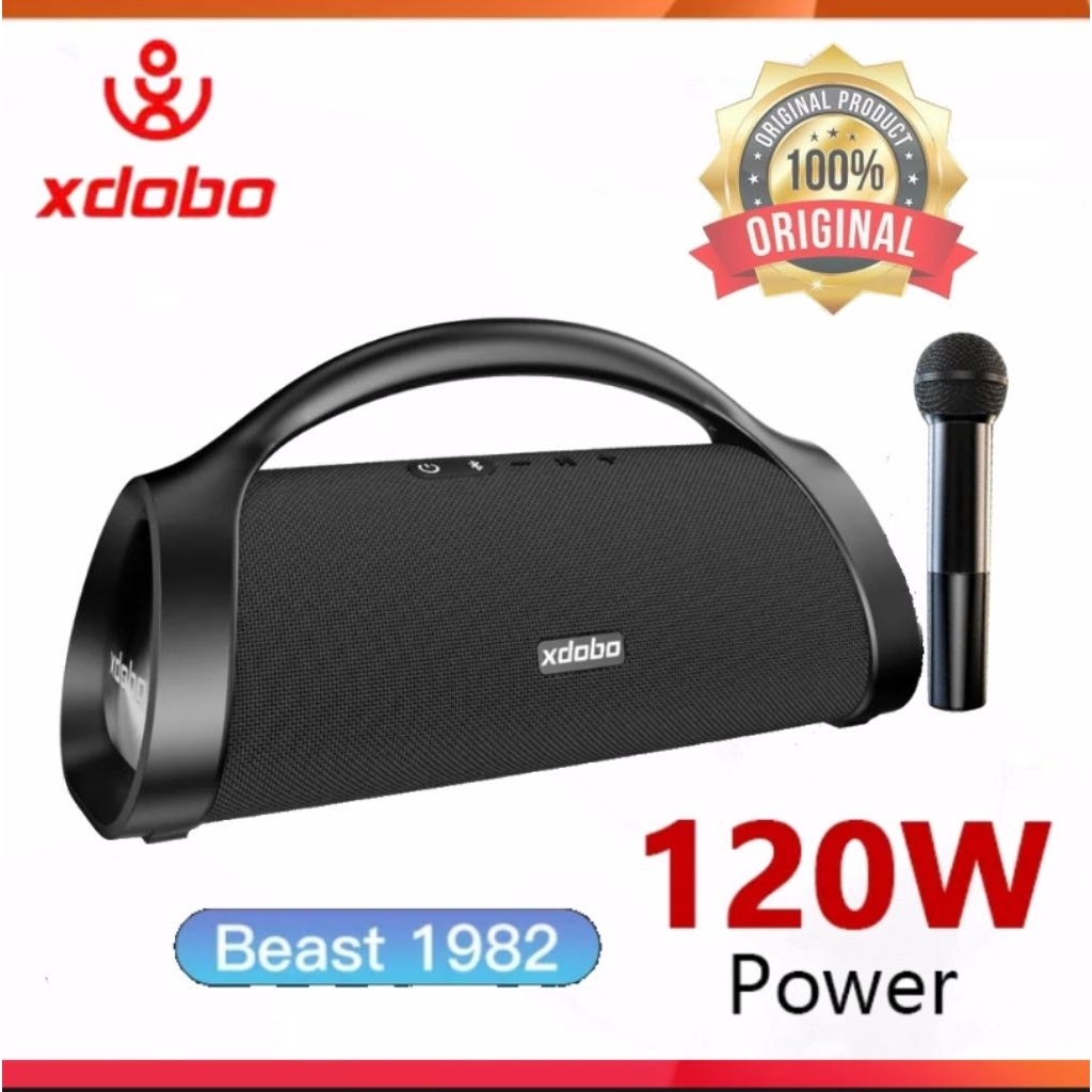 Speaker Xdobo Beast 1982 120W Audio Bluetooth V 5.3 dengan Microphe Wireless Karaoke Original