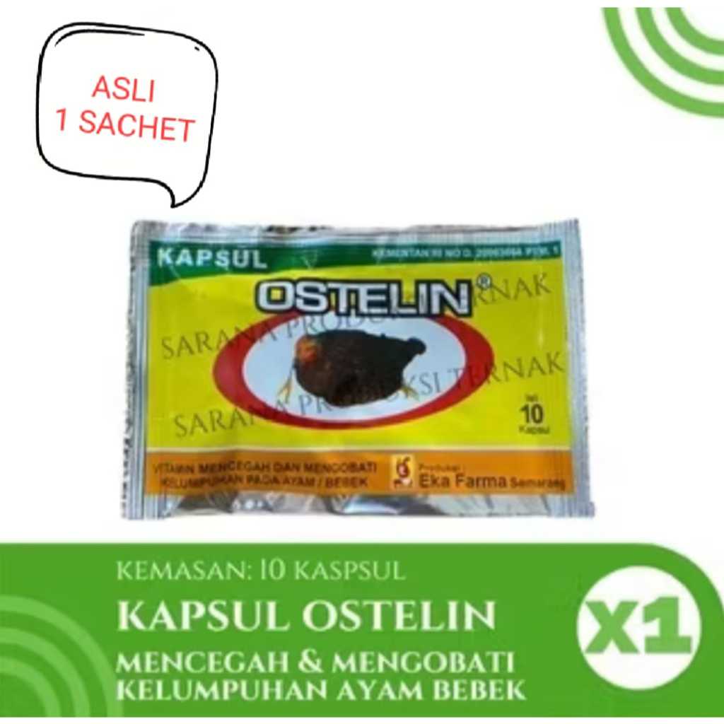 OSTELIN  SACHET OBAT AYAM BURUNG LUMPUH OSTELIN EKA FARMA