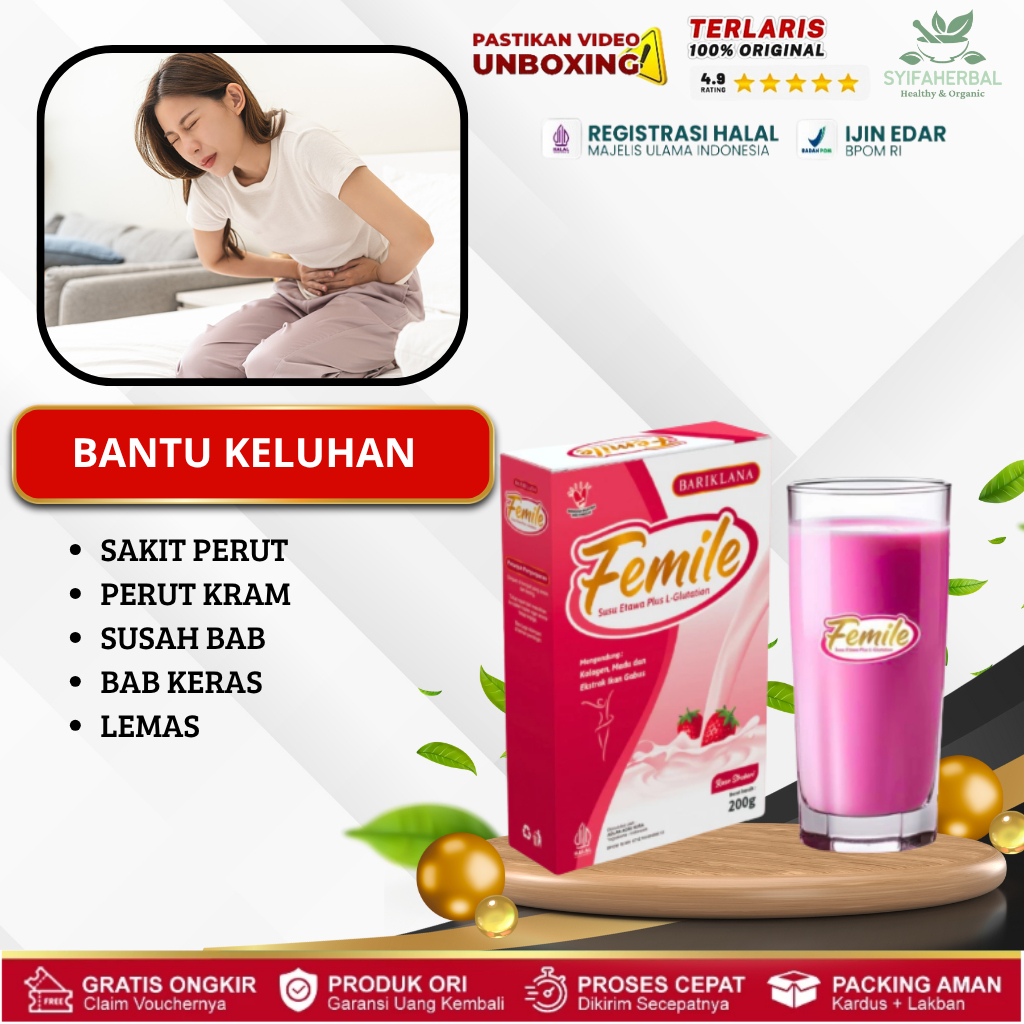SUSU ETAWA FEMILE - Atasi Sakit Perut Sebelah Kanan Kiri, Sakit Perut Melilit, Mencret, Lemas, Bab K