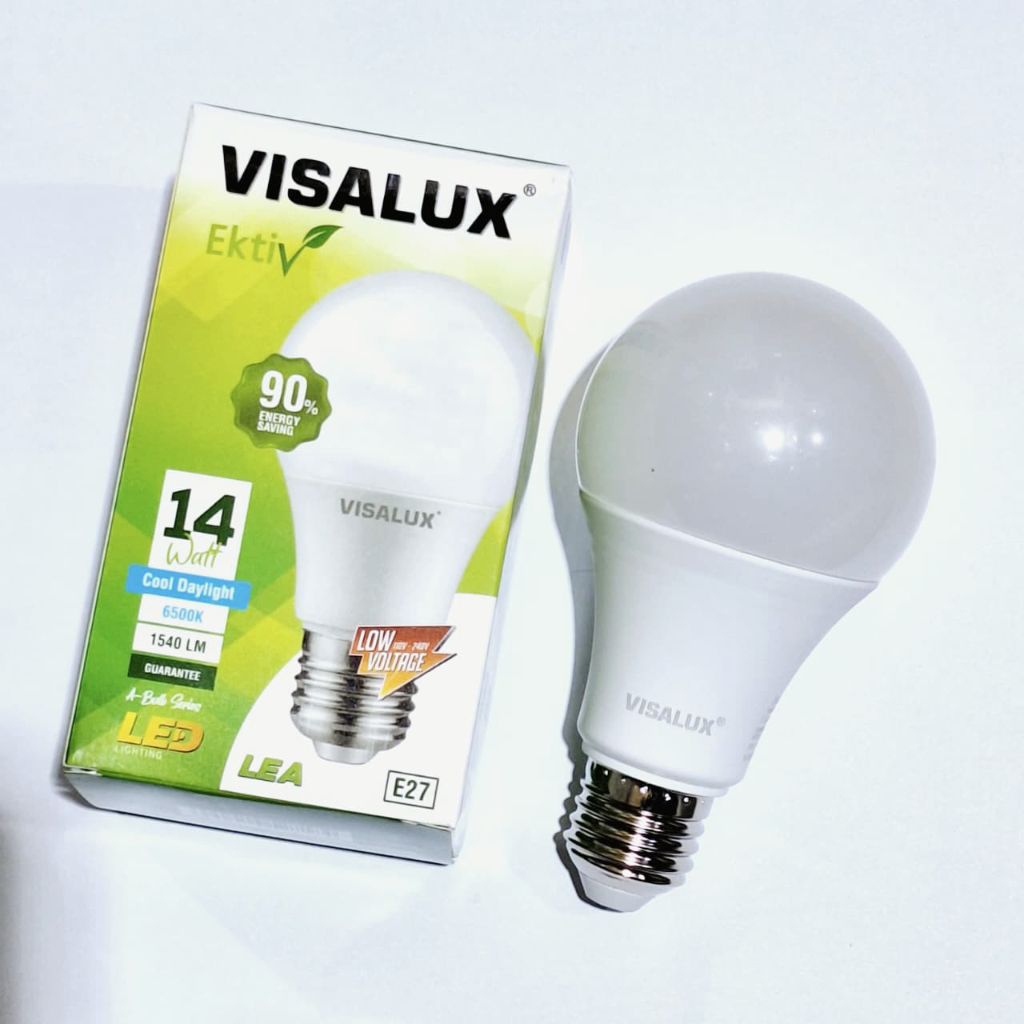 Satu Dus (60 biji) Lampu Led Visalux Ektiv A-Bulb 14W Visalux EKTIV LEA Super Terang