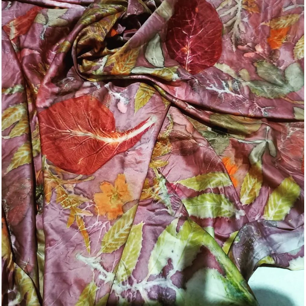 sutra batik ecoprint ori