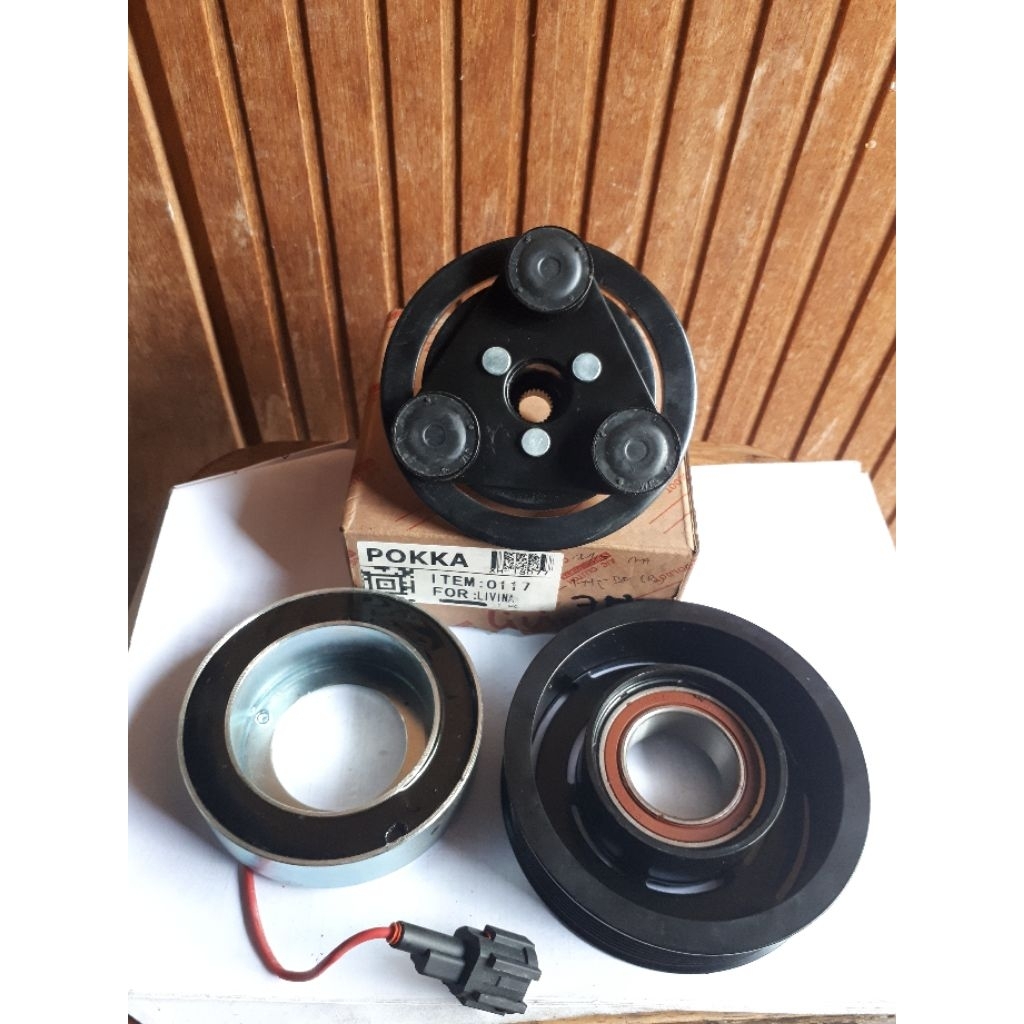 MAGNET CLUCTH AC/PULLY COMPRESSOR AC MOBIL NISSAN LIVINA (7PK)