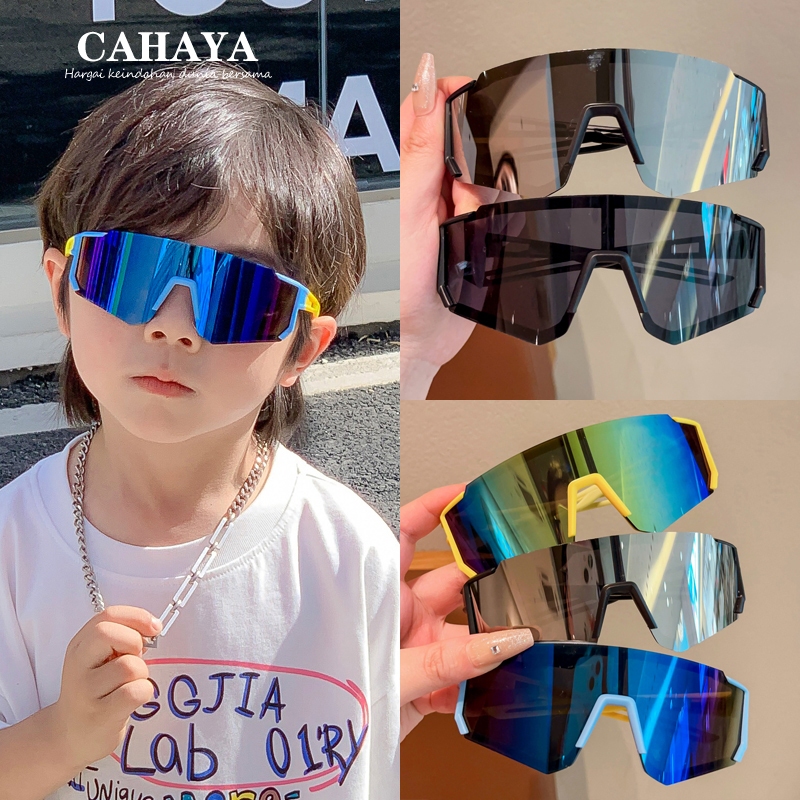 Kacamata hitam anak-anak olahraga luar ruangan bersepeda perlindungan dari sinar UV Cocok anak usia 