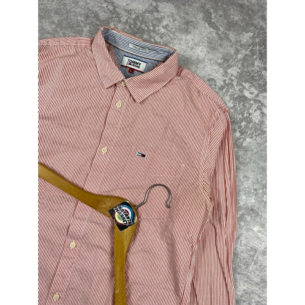 tommy hillfiger original oxford  stripe long shirt