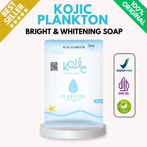 Kojic Plankton Bright Glow Whitening Soap ORIGINAL ASLI Sabun Pemutih & Pencerah Wajah & Badan 40gr