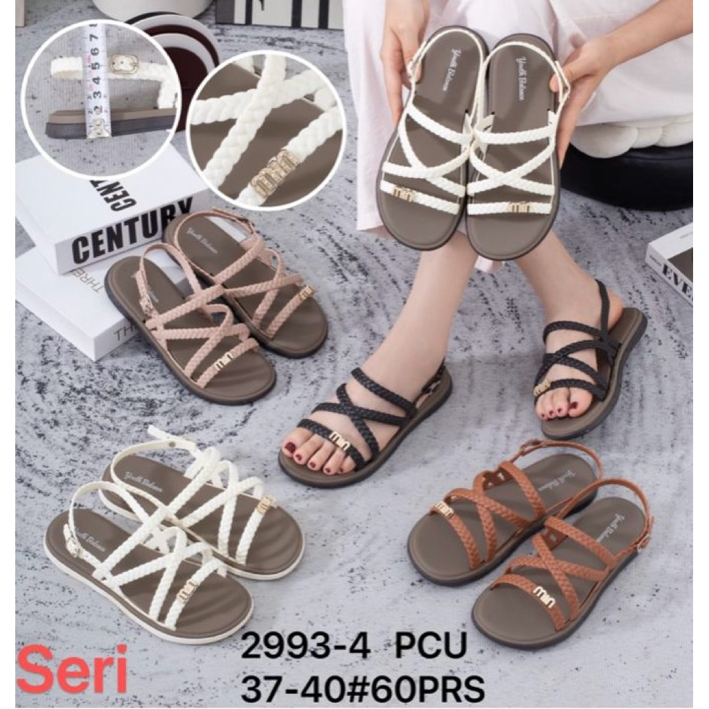 SEPATU SANDAL WANITA YOUTH BALANCE IMPORT KELABANG SILANG/ SANDAL JELLY/SANDAL KARET